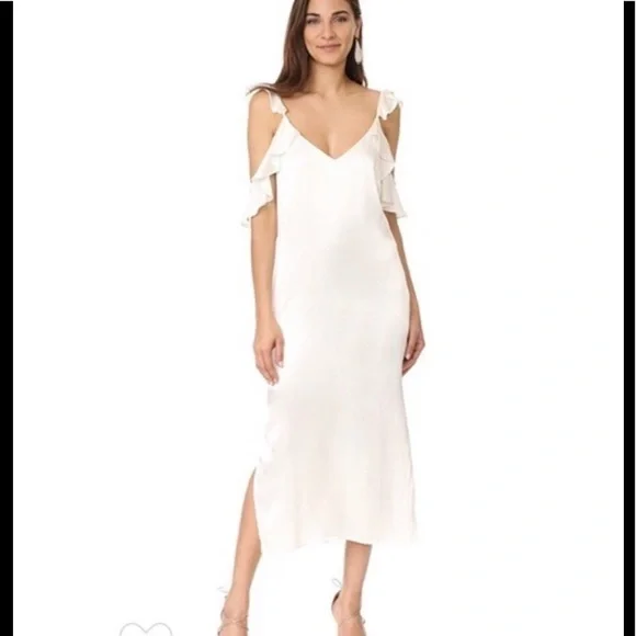 knee length dresses for ladies Trophy Lace Bodice Midi Dress Ivory– Selfie Leslie main image 0